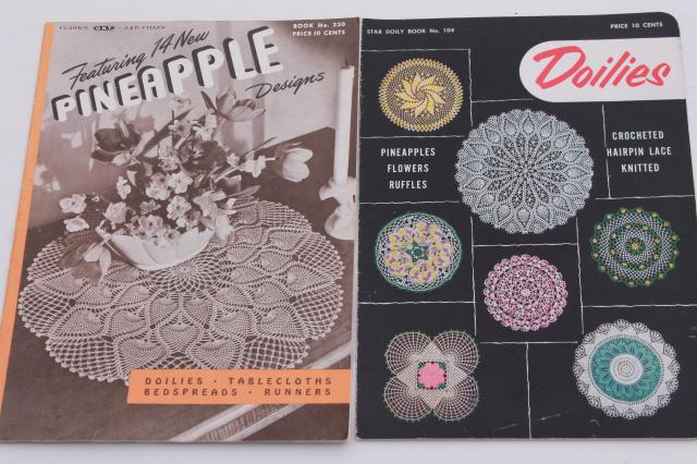 photo of vintage crochet booklets lot - patterns for pot holders, doilies, crocheted lace edgings and more #10