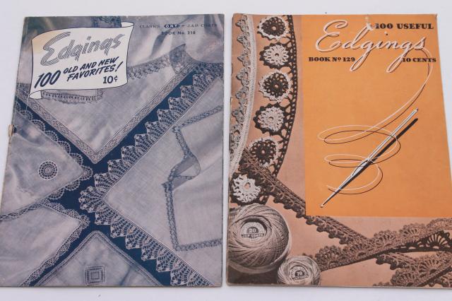 photo of vintage crochet booklets lot - patterns for pot holders, doilies, crocheted lace edgings and more #17