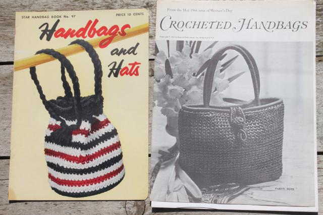 photo of vintage crochet booklets lot - patterns for pot holders, doilies, crocheted lace edgings and more #3