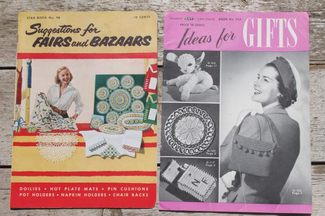 photo of vintage crochet booklets lot - patterns for pot holders, doilies, crocheted lace edgings and more #10