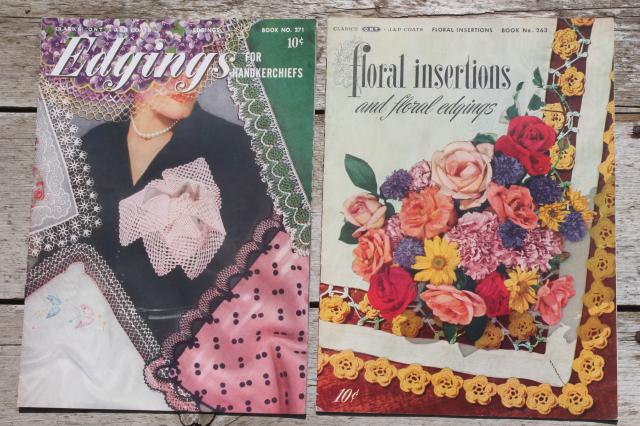 photo of vintage crochet booklets lot - patterns for pot holders, doilies, crocheted lace edgings and more #13