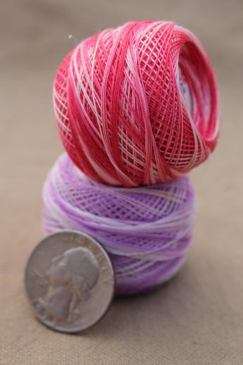 photo of vintage crochet cotton thread, pearl cotton embroidery floss & fine lace tatting thread #6