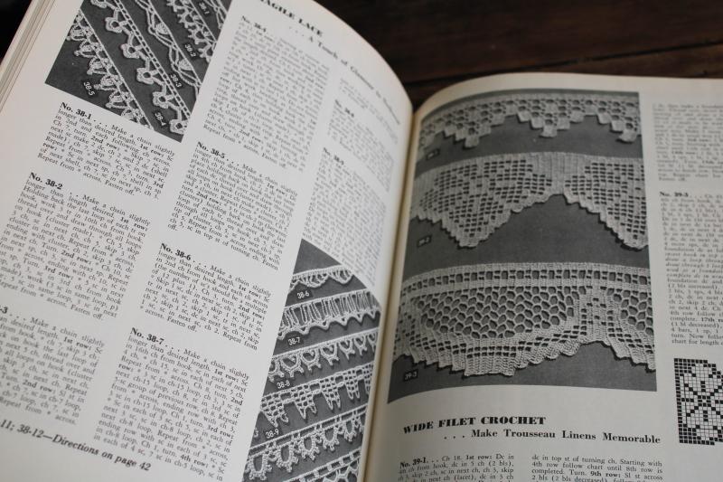 photo of vintage crochet lace edging patterns, Dover book of old needlework designs #2