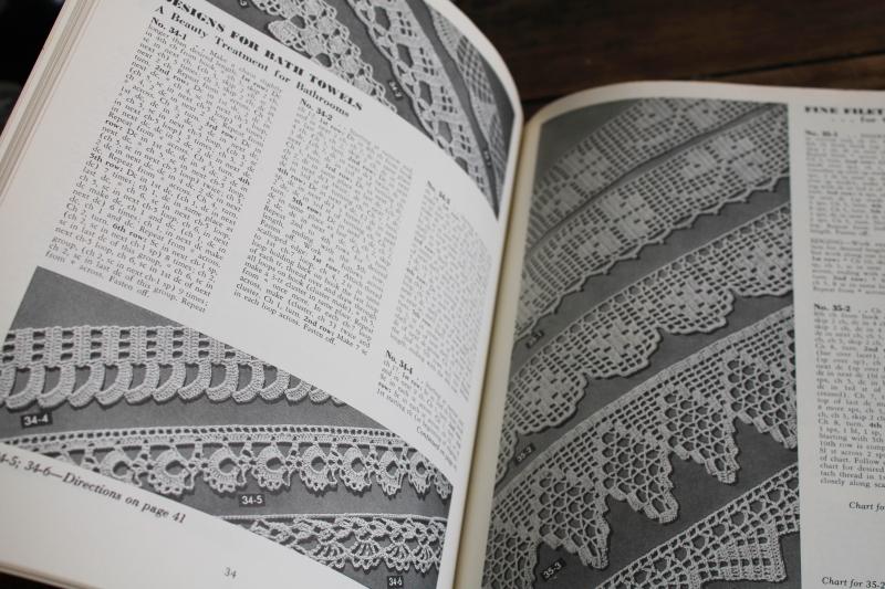 photo of vintage crochet lace edging patterns, Dover book of old needlework designs #3