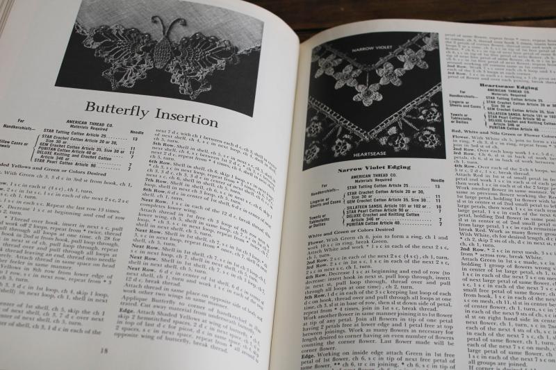 photo of vintage crochet lace edging patterns, Dover book of old needlework designs #5