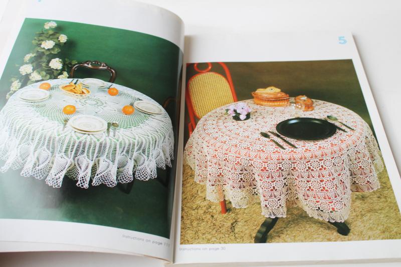 photo of vintage crochet lace pattern book, tablecloths, bedspreads etc published in Japan 1980 #3