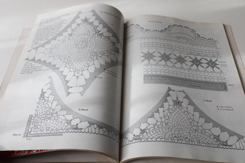 photo of vintage crochet lace pattern book, tablecloths, bedspreads etc published in Japan 1980 #5