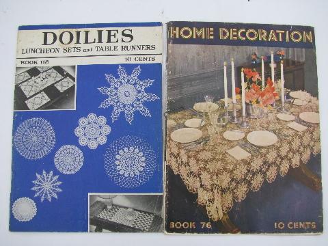 photo of vintage crochet lace pattern booklets, flower doilies, motifs etc. #2