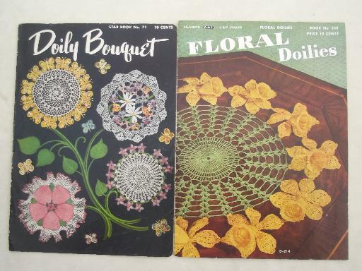 photo of vintage crochet pattern booklets, Star and Coats & Clark books of needlework patterns #3