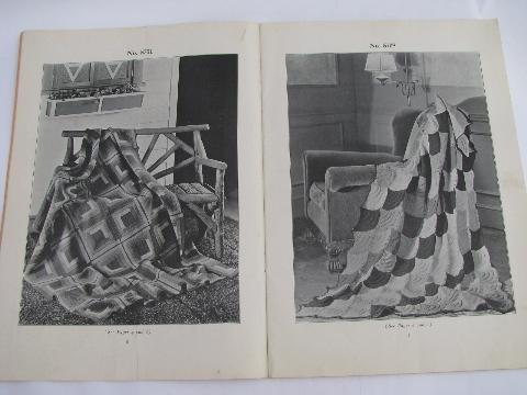 photo of vintage crochet pattern booklets lot, crocheted afghans, throws, lap blankets #4