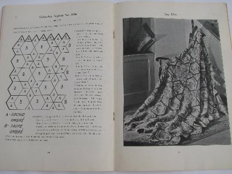 photo of vintage crochet pattern booklets lot, crocheted afghans, throws, lap blankets #5