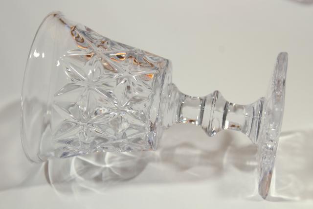 photo of vintage crystal clear glass cocktail glasses, Imperial Mt Vernon pattern glass #2