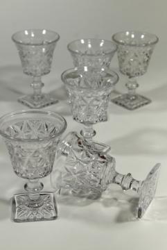 catalog photo of vintage crystal clear glass cocktail glasses, Imperial Mt Vernon pattern glass