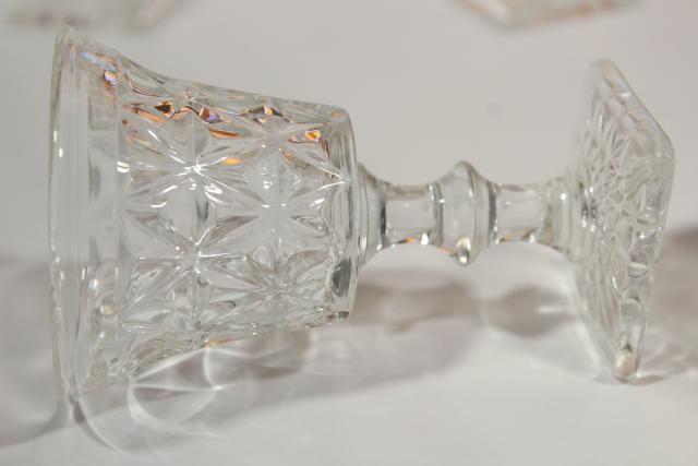 photo of vintage crystal clear glass cocktail glasses, Imperial Mt Vernon pattern glass #4