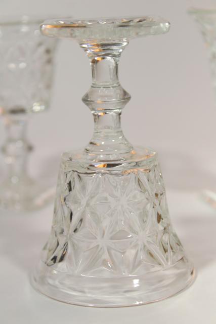 photo of vintage crystal clear glass cocktail glasses, Imperial Mt Vernon pattern glass #5