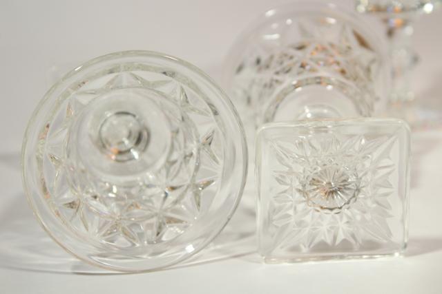 photo of vintage crystal clear glass cocktail glasses, Imperial Mt Vernon pattern glass #6