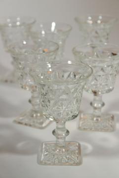 catalog photo of vintage crystal clear glass cocktail glasses, Imperial Mt Vernon pattern glass