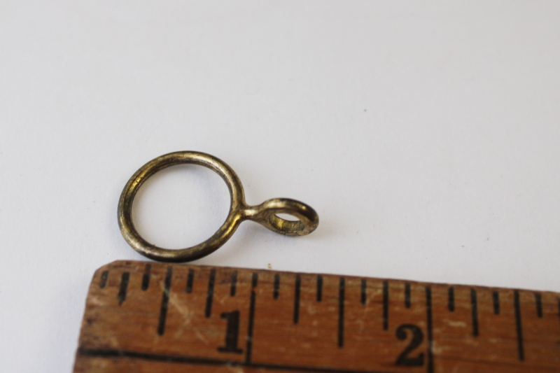 photo of vintage curtain rod rings cafe curtains hardware, loop and ring sew on type curtain rings lot  #2