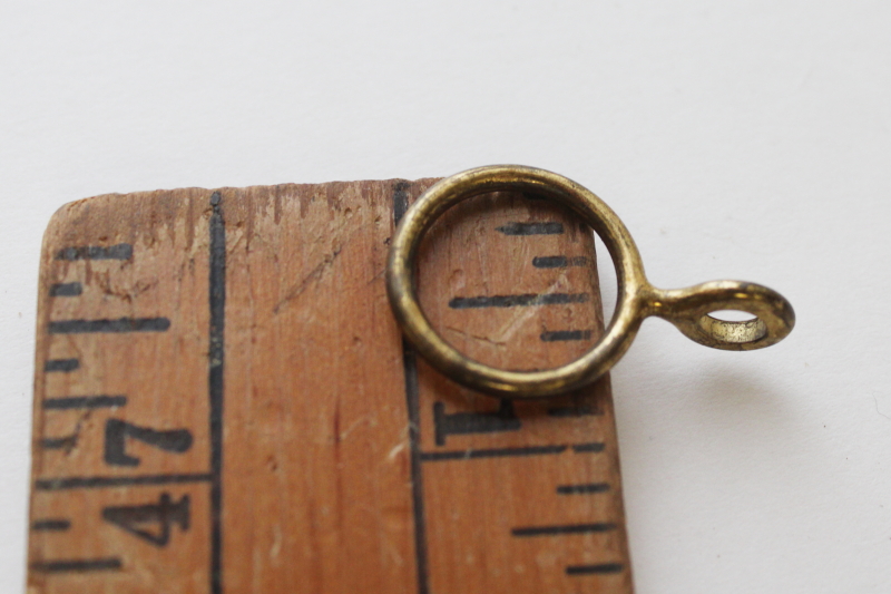 photo of vintage curtain rod rings cafe curtains hardware, loop and ring sew on type curtain rings lot  #3