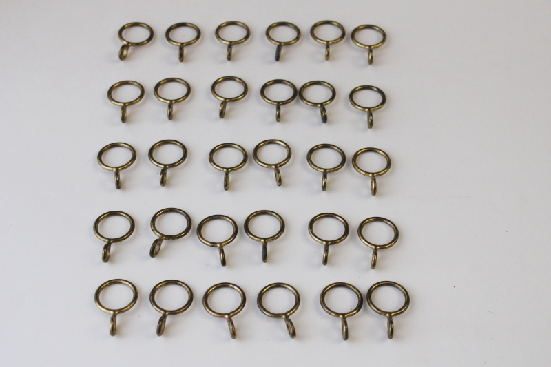 photo of vintage curtain rod rings cafe curtains hardware, loop and ring sew on type curtain rings lot  #4