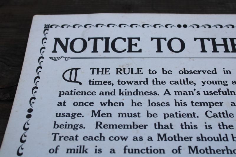 photo of vintage dairy farm barn sign Hoard's Dairyman W D Hoard creed kindness all cows are mothers  #2