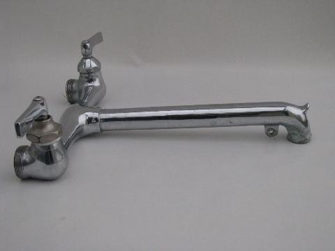 photo of vintage deco chrome Kohler utility or laundry sink faucet #3
