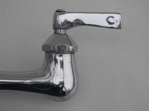 photo of vintage deco chrome Kohler utility or laundry sink faucet #4