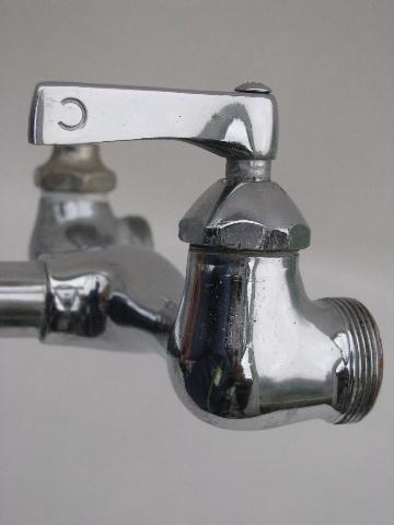 photo of vintage deco chrome Kohler utility or laundry sink faucet #5