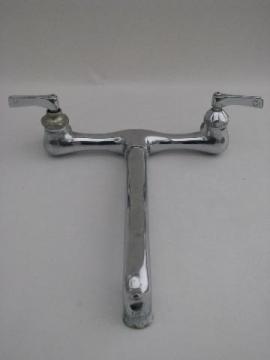 catalog photo of vintage deco chrome Kohler utility or laundry sink faucet