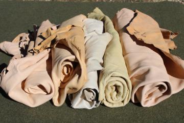 vintage deer hides, tanned leather chamois color buckskin for gloves, moccasins, leatherworking