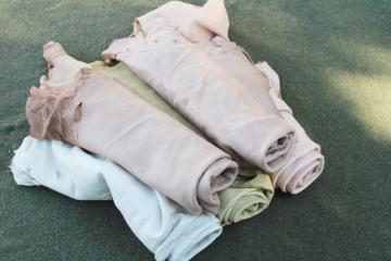 vintage deer hides, tanned leather chamois color buckskin for gloves, moccasins, leatherworking