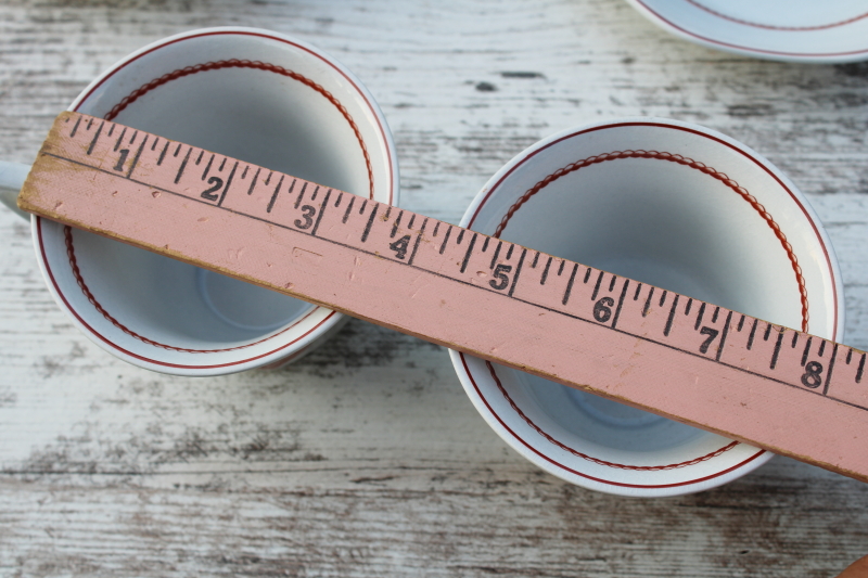 photo of vintage demitasse cups and saucers, tiny tea or coffee cups Wedgwood Flying Cloud sailing ships colonial style  #7