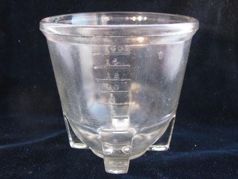 photo of vintage depression glass beater jar, for old kitchen eggbeater, rotary hand-mixer #2