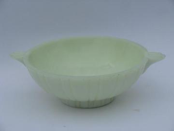 catalog photo of vintage depression glass custard glass serving dish, berry bowl or flower bowl