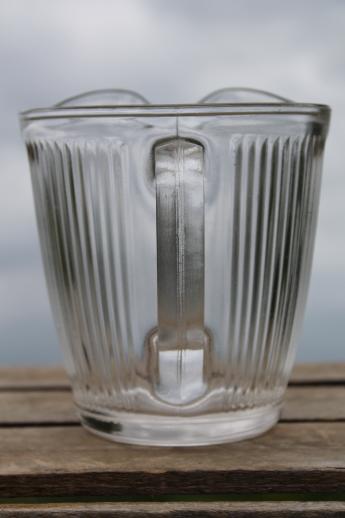 photo of vintage depression glass egg beater jar pitcher for Ekco A&J eggbeater rotary mixer #4