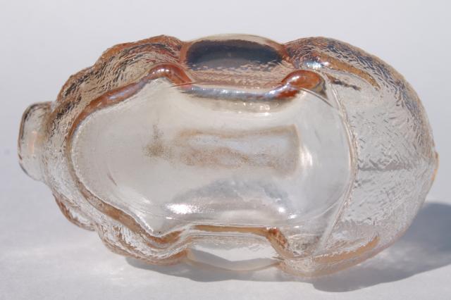 photo of vintage depression glass piggy bank, coin savings bank shaped like a small pig #7