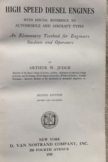 photo of vintage diesel engines, 1935 technical book on diesel engines w/ drawings & illustrations #2