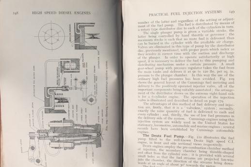 photo of vintage diesel engines, 1935 technical book on diesel engines w/ drawings & illustrations #4