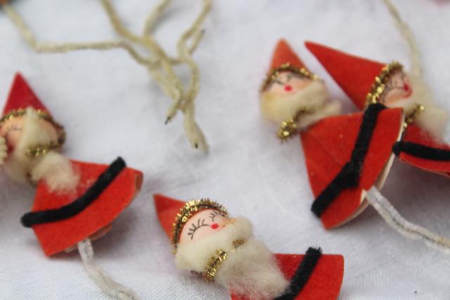 photo of vintage dime store Christmas novelties, plastic toys chenille stem felt decorations #5