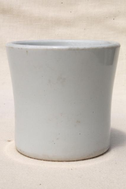 photo of vintage diner coffee mug, Warwick china heavy white ironstone restaurant ware coffee cup #4