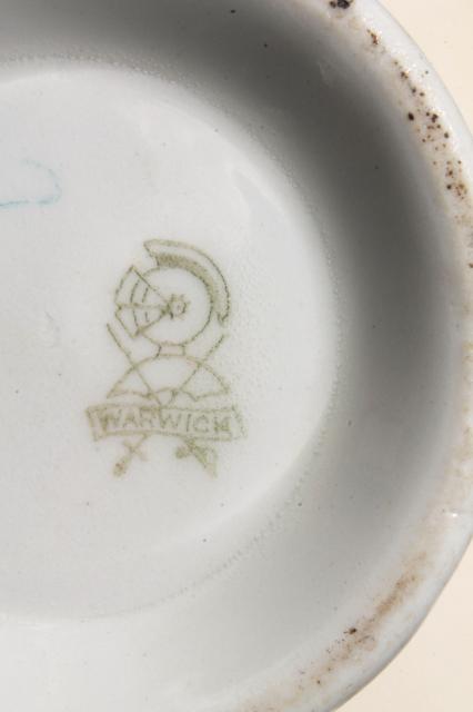 photo of vintage diner coffee mug, Warwick china heavy white ironstone restaurant ware coffee cup #7