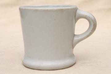 catalog photo of vintage diner coffee mug, heavy white ironstone china restaurant ware coffee cup