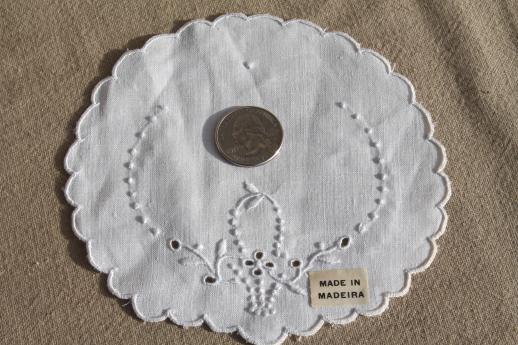 photo of vintage doily lot - crochet lace doilies, table mats, coasters, goblet rounds #6