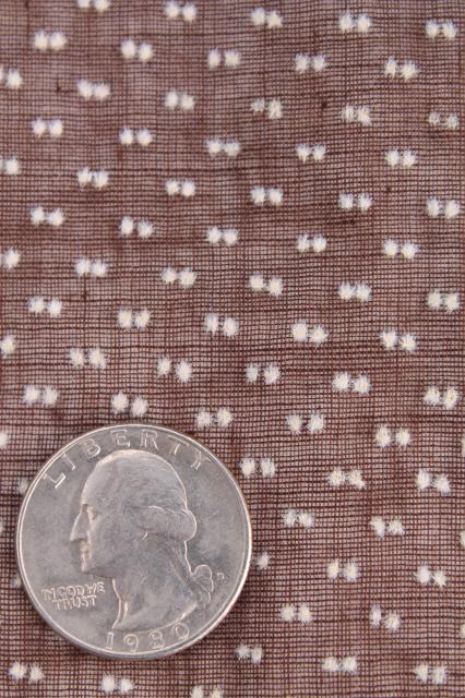 photo of vintage dotted swiss sheer soft light cotton fabric w/ embroidered dots #4