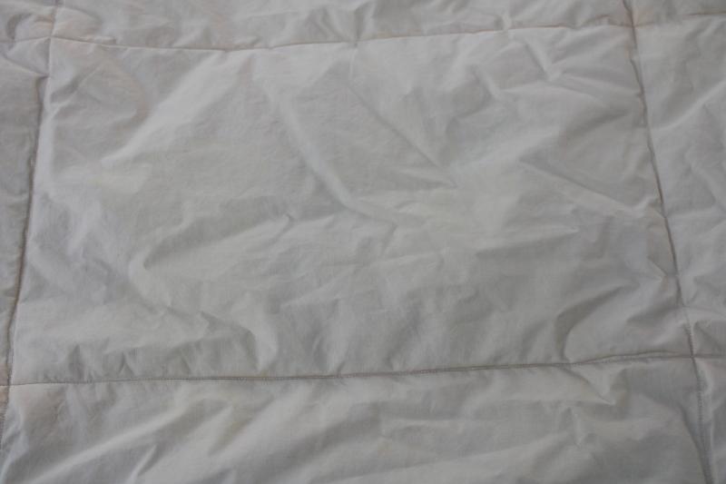 photo of vintage down comforter full / queen bed size, soft cotton cover fabric #11