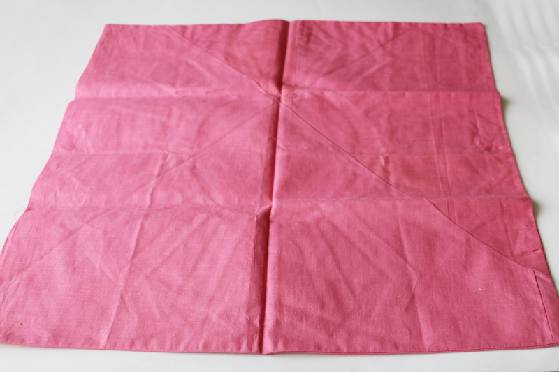 photo of  vintage dresden plate quilt patchwork pillow cover, depression era cotton prints on pink #5