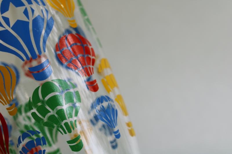 photo of vintage drinking glass w/ hot air balloons print, big cooler or drink mixer glass #5