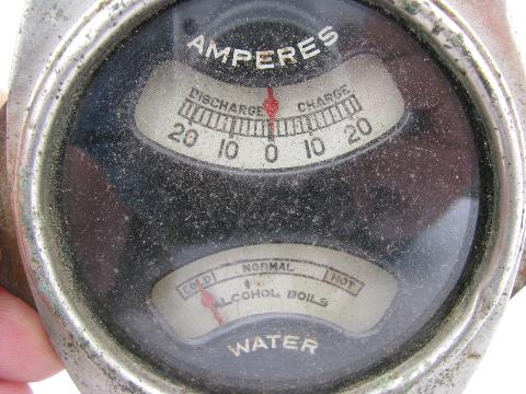 photo of vintage early old AC GM / Chevy ammeter / temperature gauge #2