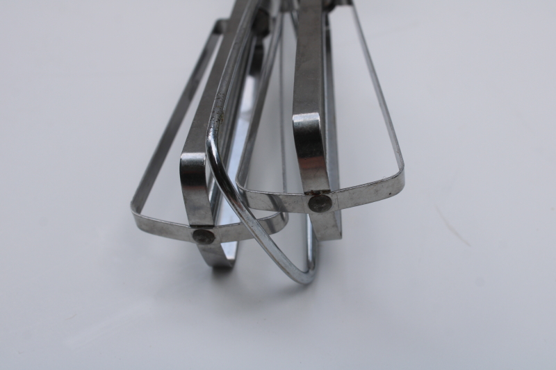 photo of vintage egg beater, stainless steel rotary hand crank mixer kitchen tool  #3