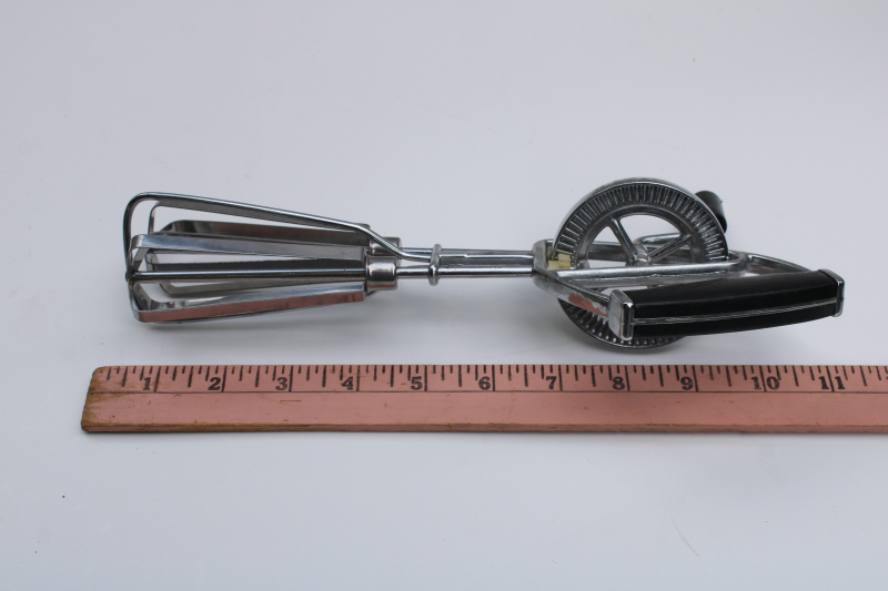photo of vintage egg beater, stainless steel rotary hand crank mixer kitchen tool  #5